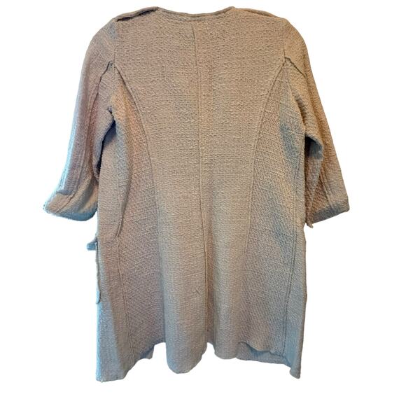 Zara Basic | Size M Tweed Knit Shacket Cream Minimalist Textured - Picture 9 of 9